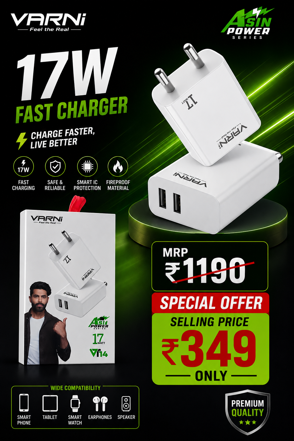VARNI 17w Type -C charger