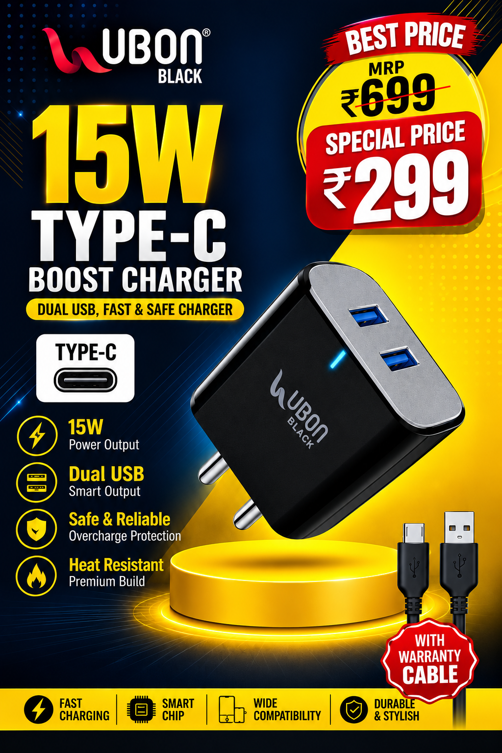Ubon 15w Type -C