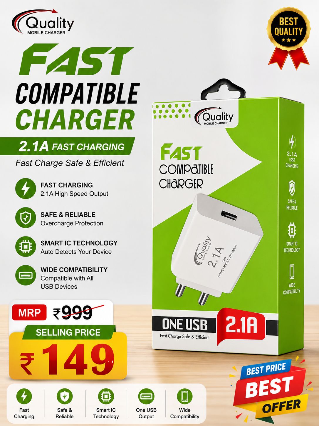 Type -C Fast CHANGER 2.1A