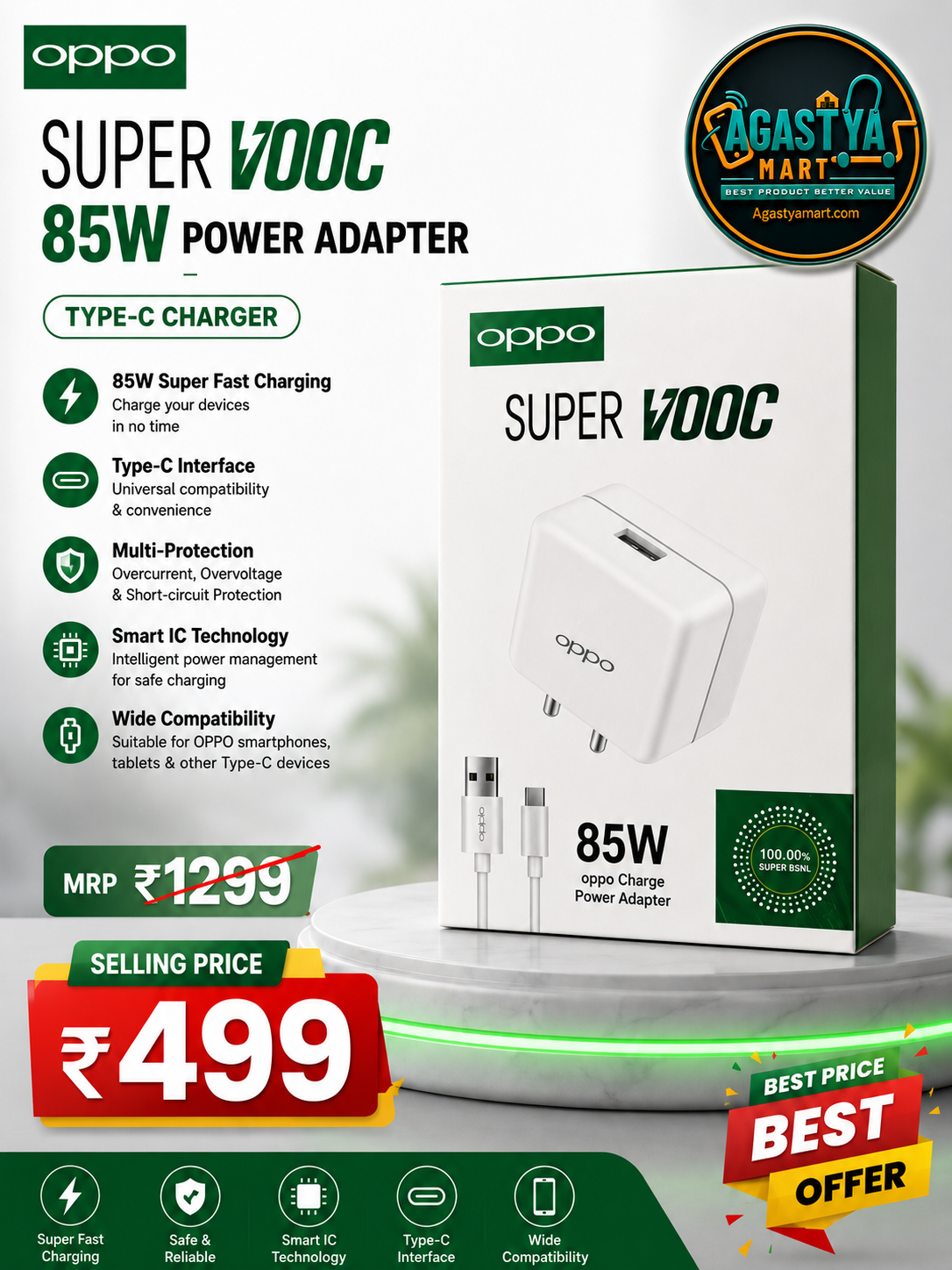 OPPO 85w type -C charger