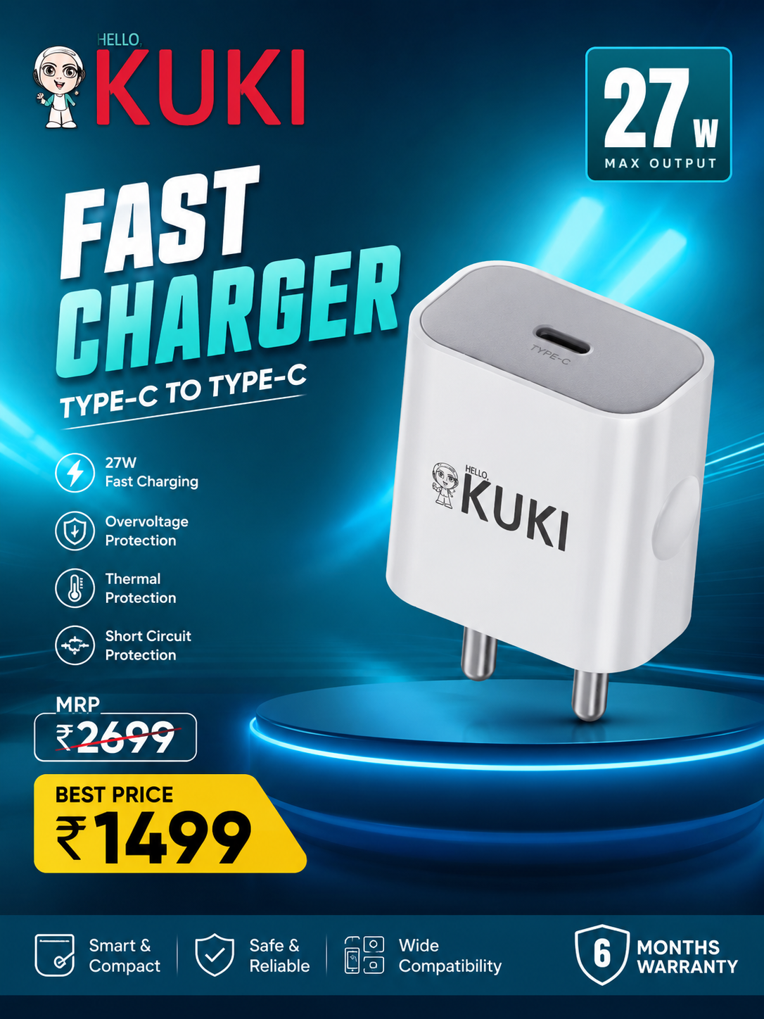 Kuki 27w Type-C to Type-C