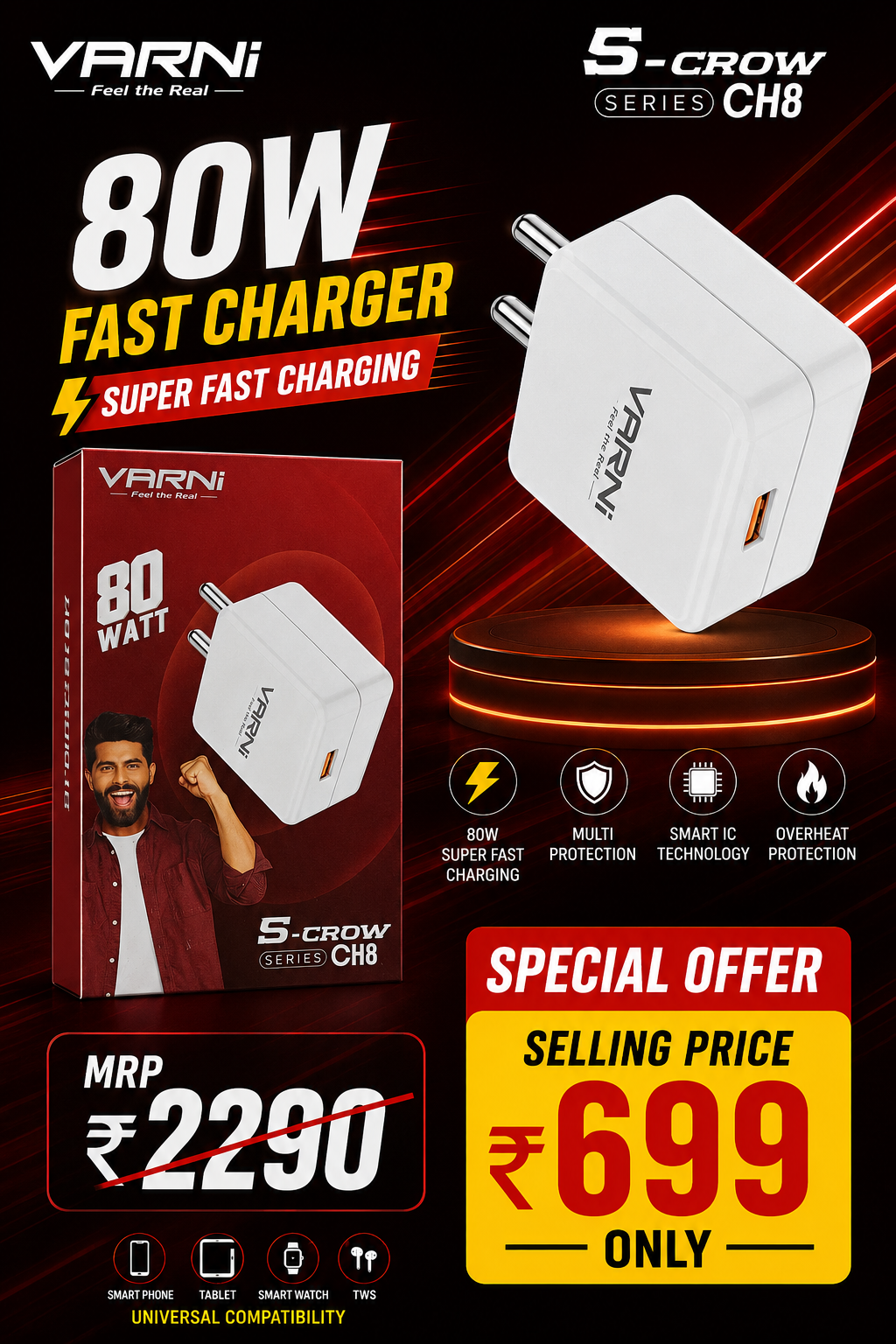 VARNI 80w Type-C charger