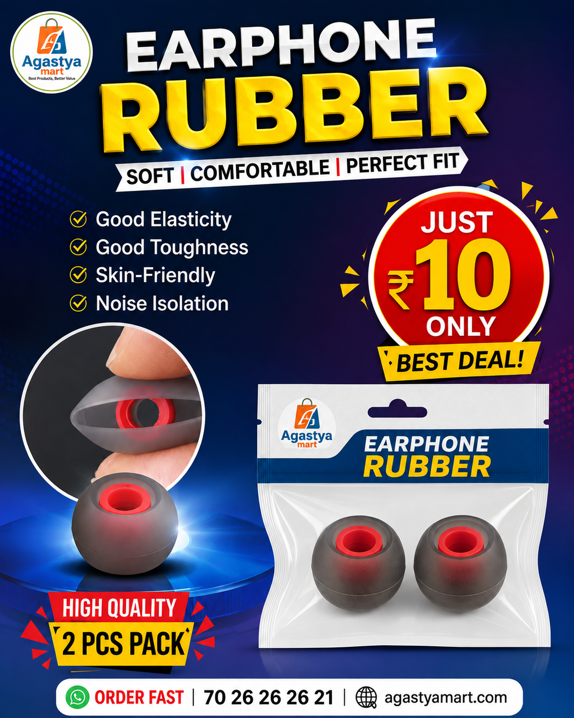 Earphone rubber