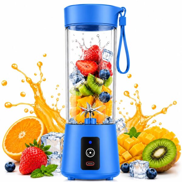 Toy O'Fun Portable Blender 6-Blade USB Rechargeable Smoothie & Shake Maker, Personal Juicer Cup, BPA-Free Travel Mixer for Home, Gym & Outdoor (Multi-1) 56% off
