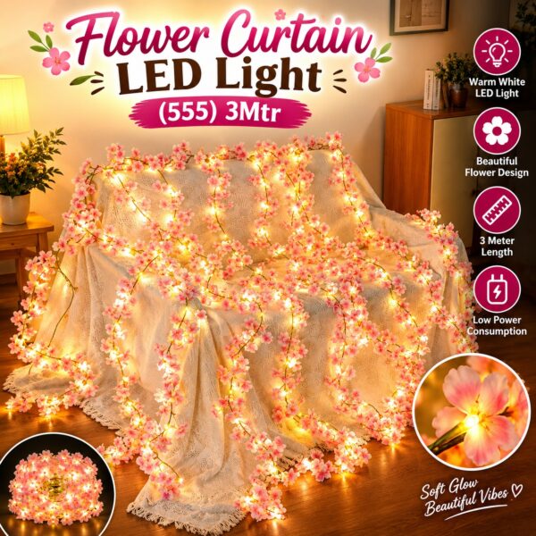 Flower curtain led light 3 mtr