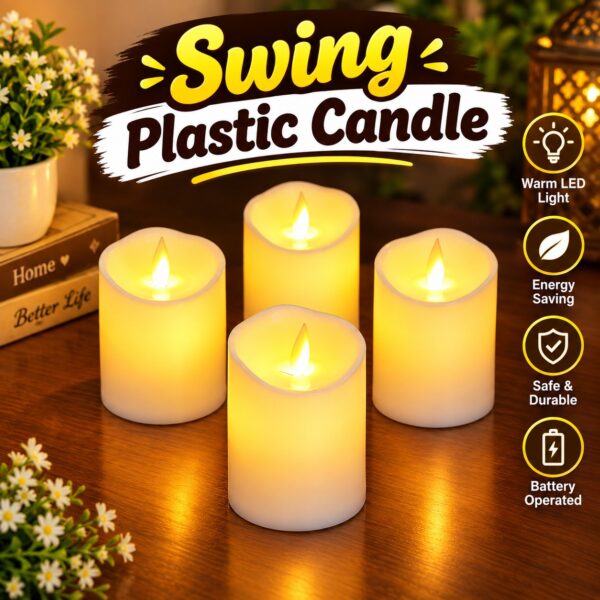 Swing plastic candle