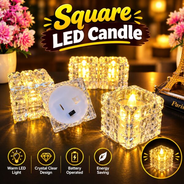 Square LED candle