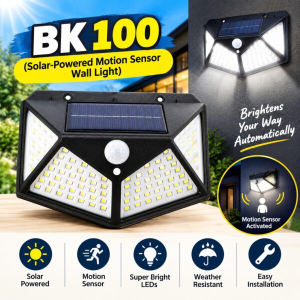 BK 100 Solar-powered motion sensor wall light