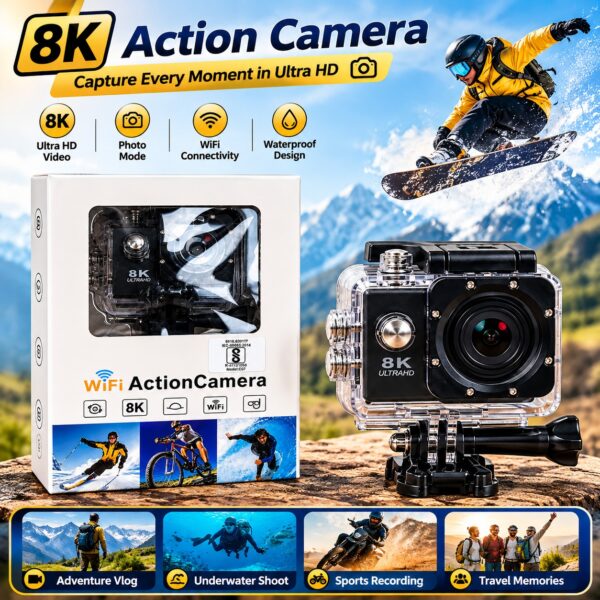 8K Action Camera capture every moment uitra hd
