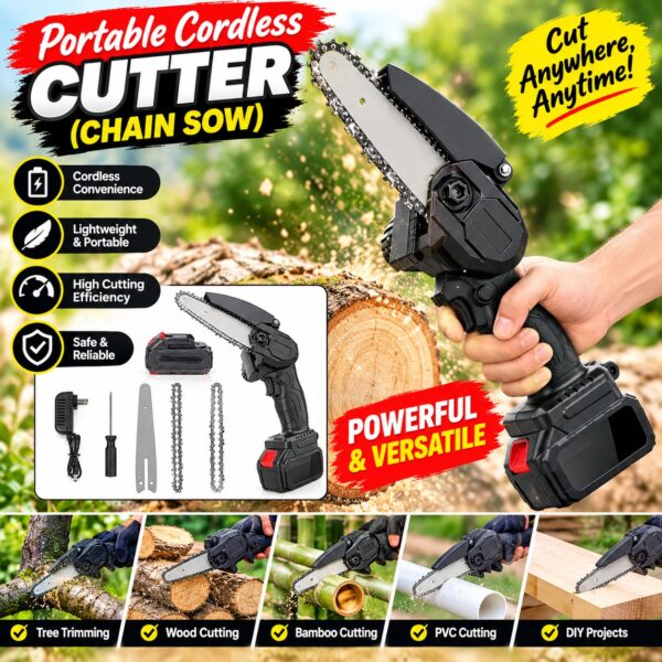 Portable cordless CUTTER (chain sow)