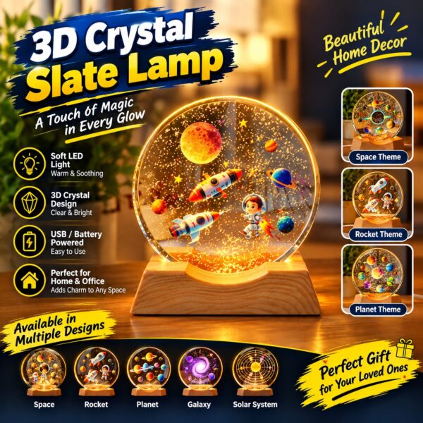 3D Crystal Slate Lamp