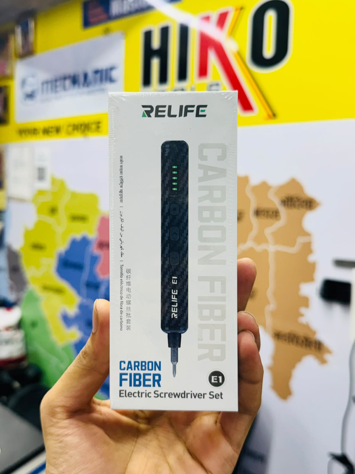 Relief E1 carbon fibre electric screwdriver set