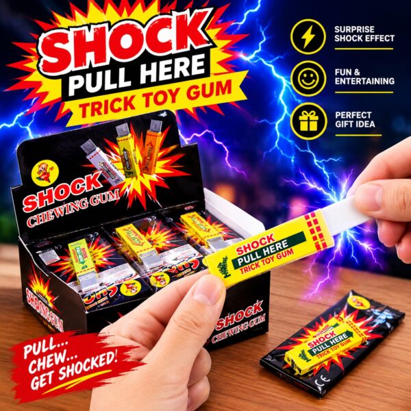 Electric Shock Chewing Gum                                                                                                                                                                                33 per pcs Minimum 288pcs  34 per pcs in loose quantity (minimum 2set)                                                       https://www.gadgetsmania.in/s/gallery/gadgets-mania/kids--tech-toys/2vj/product/-P2rKRAyvHl_z1SFVgHs