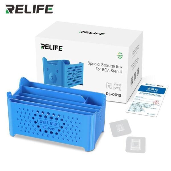 RL-001S Blue Tin-Planting Net (BGA Stencil) Storage Box,