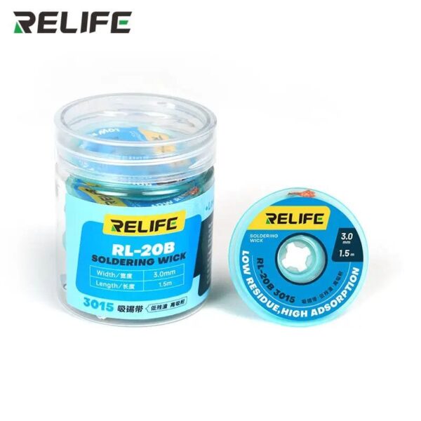 Relife Rl-20B 3015 3.0mm 1.5m Soldering Wick 5 Pcs Pack