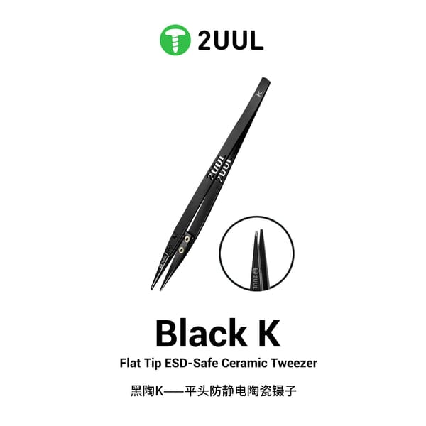 2uul black ceramic tweezer